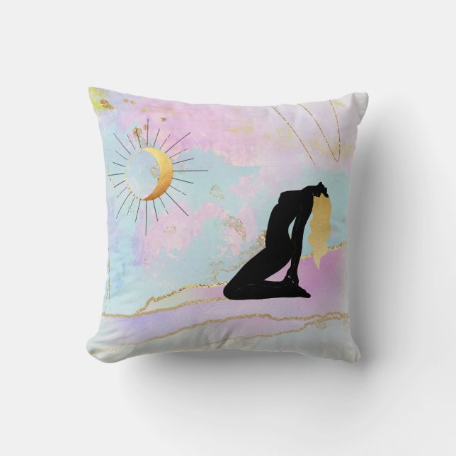 Coussin *~* Déesse céleste Parties scintillant pastel arc- (Recto)