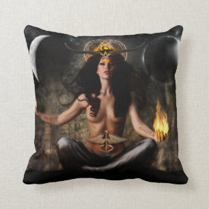 Coussin Déesse de sorcière de Baphomet