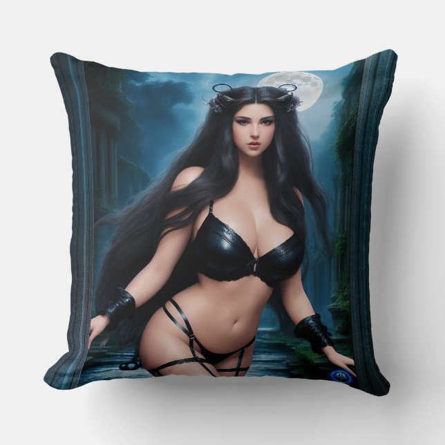 Coussin Déesse Fée Des Ruines Anciennes De L'Antinée (Recto)