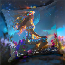 Coussin Déesse Intérieure paillette floral