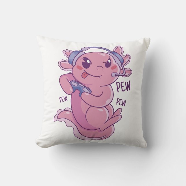 Coussin Défi de jeu Axolotl Blast (Recto)