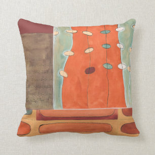 Coussin Défilé abstrait des oeufs par Bruyère J Vess