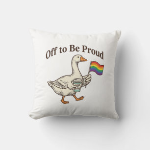 Coussin Défilé de la fierté de l'oie fière Design de T-shi