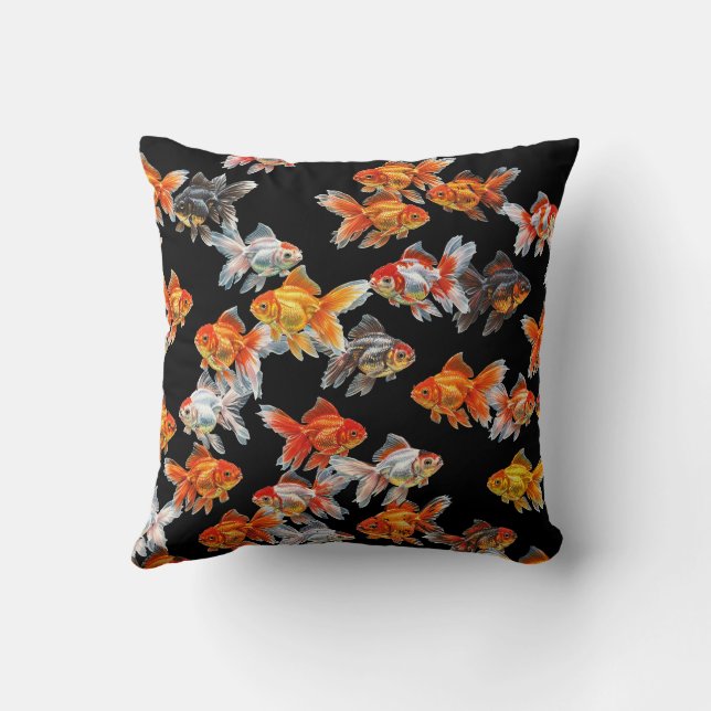 Coussin Défilé de poisson rouge (Verso)