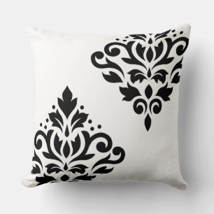 Coussin Défiler Damask Art Ib 2Way noir et blanc