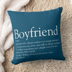 Coussin Définition de Boyfriend personnalisée simple moder