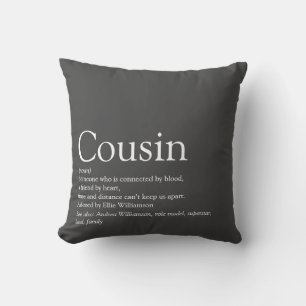 Coussin Définition de cousin préféré à tout jamais Fun