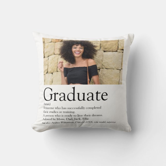 Coussin Définition de diplômé moderne Photo (Recto)