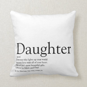 Coussin Définition de fille la plus incroyable au monde, s