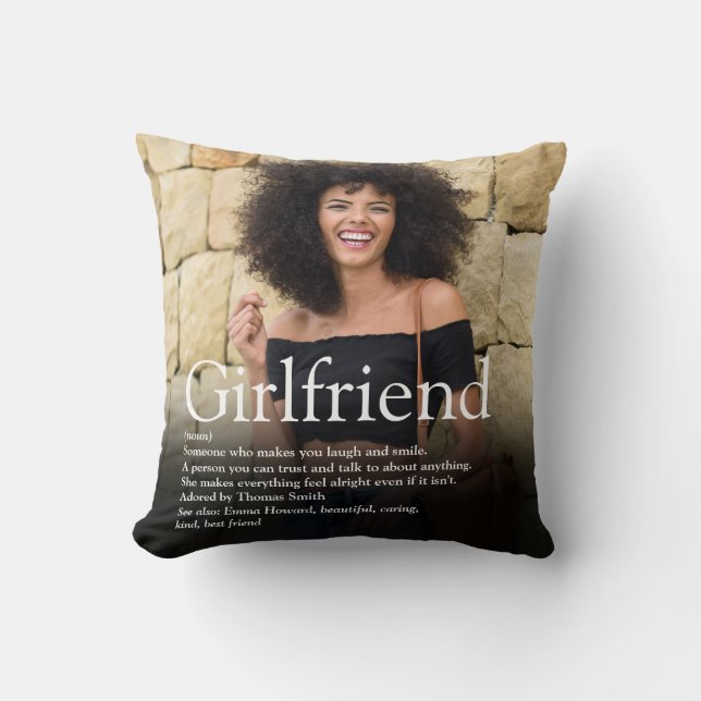 Coussin Définition de la meilleure petite amie Photo (Recto)