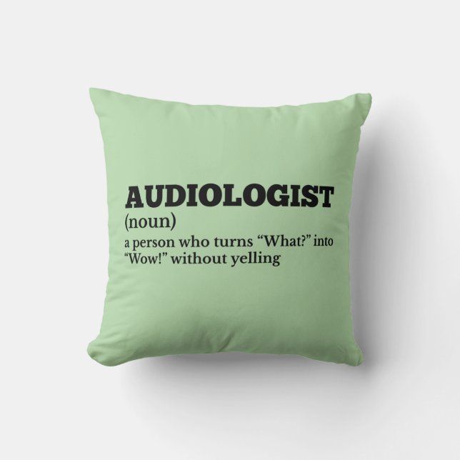 Coussin Définition de l'audiologiste témoin (Recto)