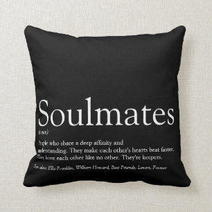 Coussin Définition de partenaires âmes soeurs personnalisé