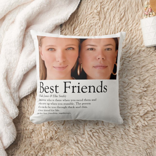 Coussin Définition des Meilleurs Amis Photo (Couverture)
