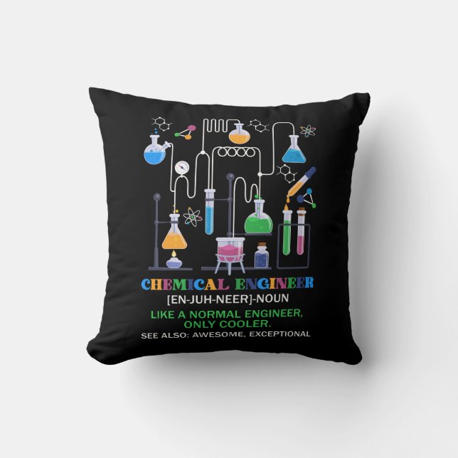 Coussin Définition D'Ingénieur Chimique Comme Un Ingénieur (Recto)