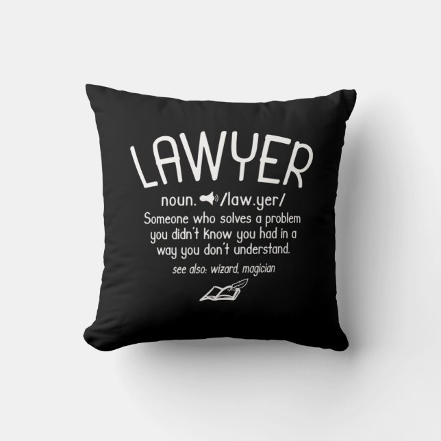 Coussin Définition drôle de l'avocat (Recto)