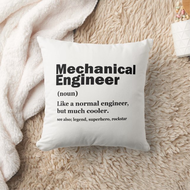 Coussin Définition drôle d'ingénieur mécanique Ingénierie (Couverture)