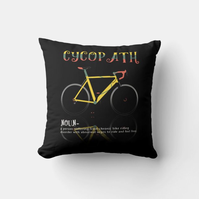 Coussin Définition Drôle Vélo Addict Cadeau pour (Recto)