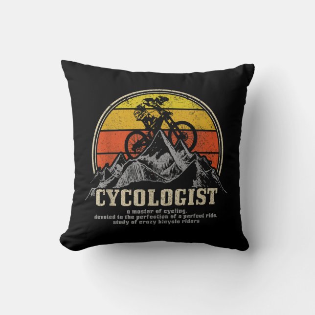 Coussin Définition du cyclologue Funny Mountain VTT MTB (Recto)