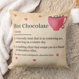 Coussin Définition du dictionnaire de chocolat chaud