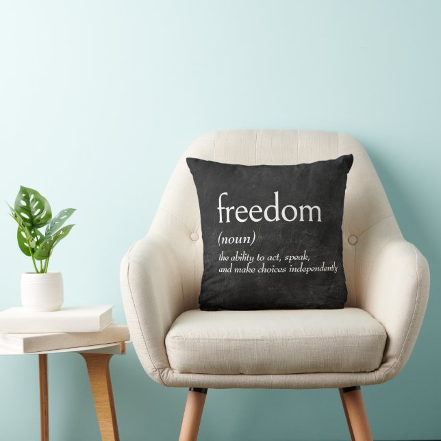 Coussin Définition du dictionnaire pour la liberté sur le  (Chaise)