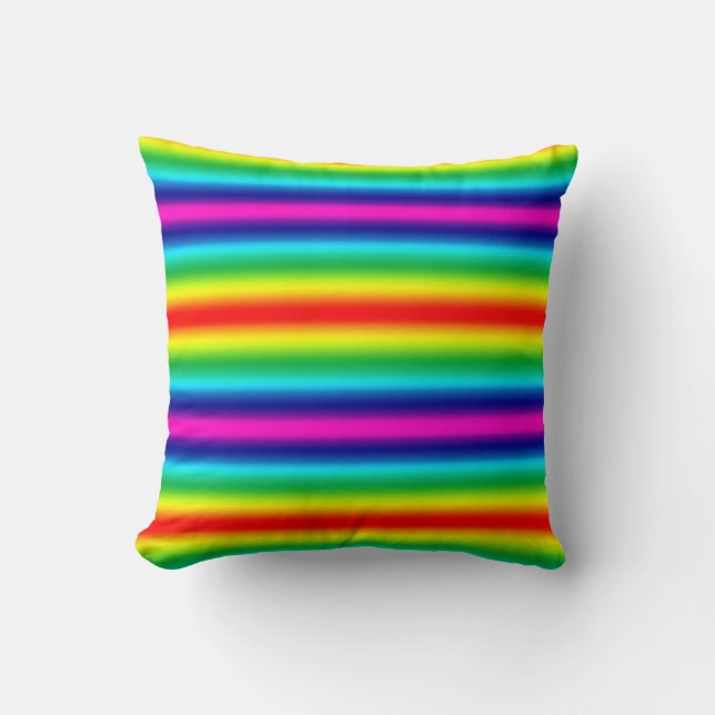Coussin Dégradé arc-en-ciel. (Recto)