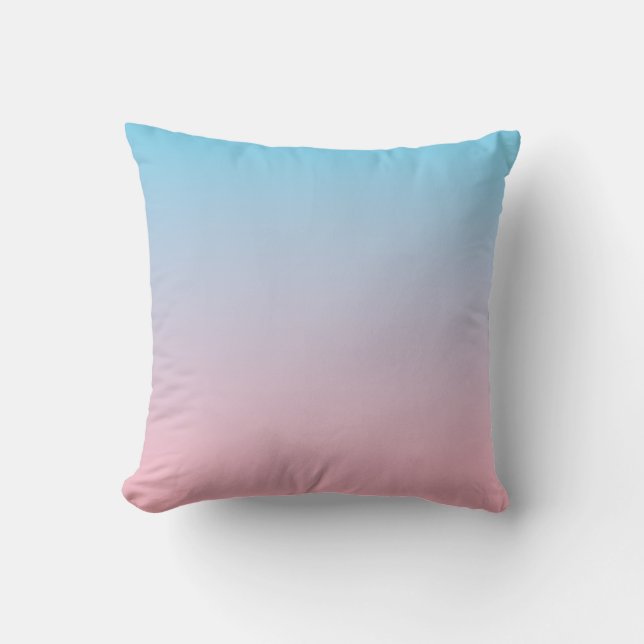 Coussin Dégradé bleu et rose (Recto)