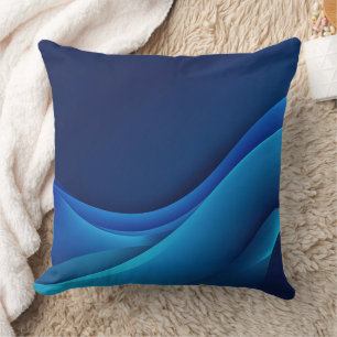 Coussin Dégradé de couleur bleu de cobalt art IA 