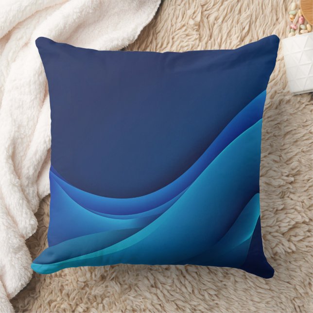 Coussin Dégradé de couleur bleu de cobalt art IA  (Couverture)