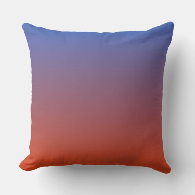 Coussin Dégradé de couleurs de l'horizon du désert (Recto)