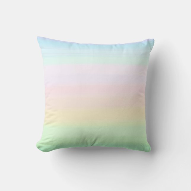 Coussin Dégradé de couleurs pastel élégant (Recto)