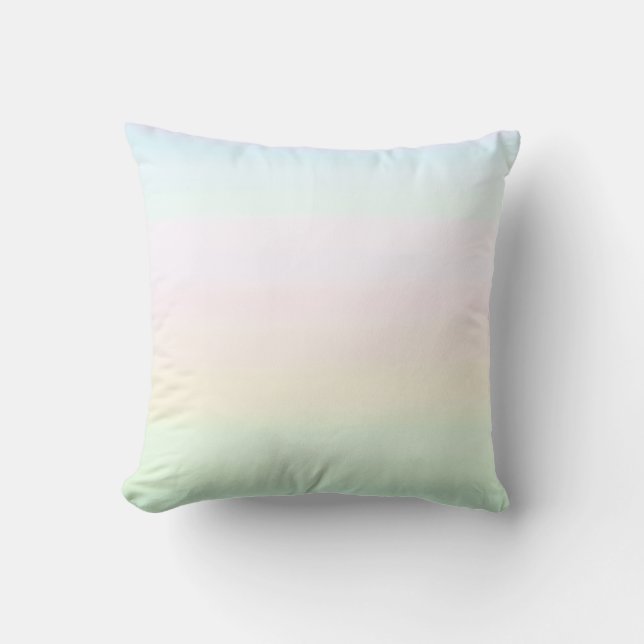 Coussin Dégradé de couleurs pastel légères élégantes (Recto)