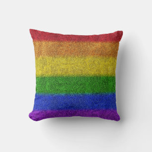 Coussin Dégradé de la Parties scintillant arc-en-ciel tomb