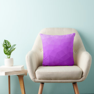Coussin Dégradé de lavande violet motif en maille géométri