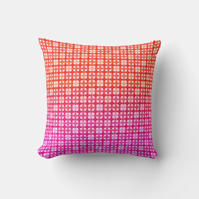 Coussin Dégradé de l'oreiller, Dégradé à damiers, ombre (Recto)