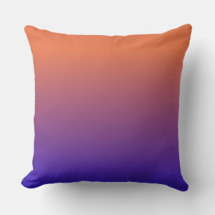 Coussin Dégradé de motif orange à bleu