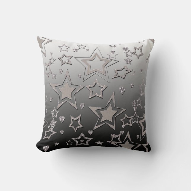 Coussin Dégradé de Noël parties scintillant brillant confe (Recto)