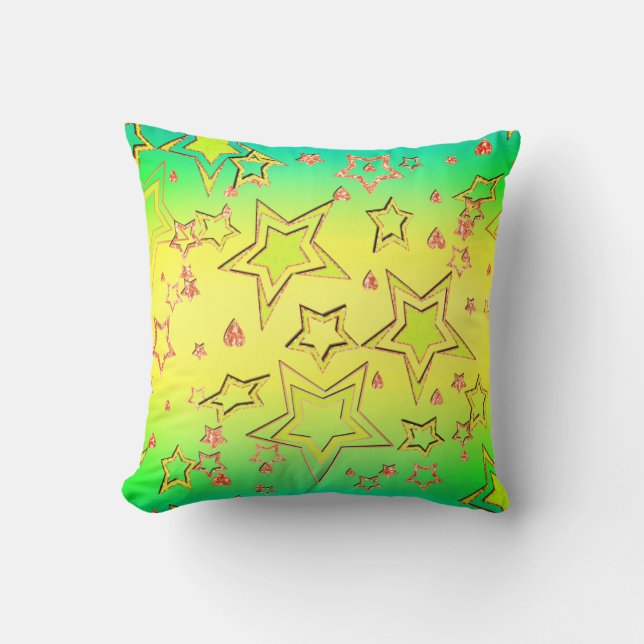 Coussin Dégradé de Noël parties scintillant brillant confe (Recto)