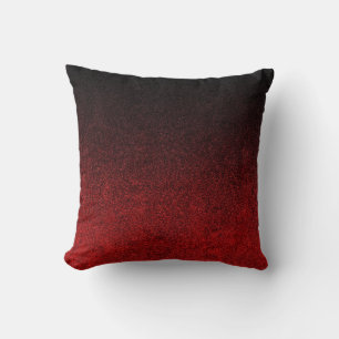 Coussin Dégradé de Parties scintillant rouge et noire