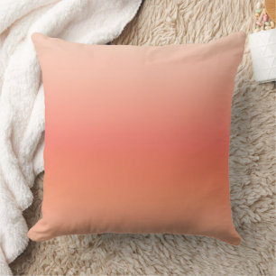Coussin Dégradé de pêche et de corail - art IA