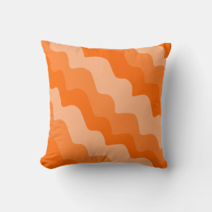 Coussin Dégradé ondulé orange des vagues océaniques