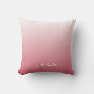 Coussin dégradé personnalisé ombre rose saumon