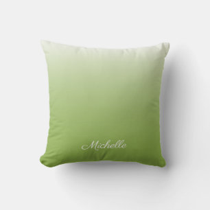 Coussin dégradé personnalisé vert vert foncé