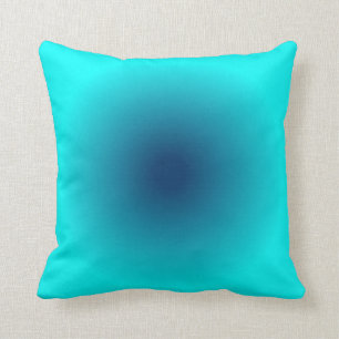 Coussin Dégradé radial bleu Aqua