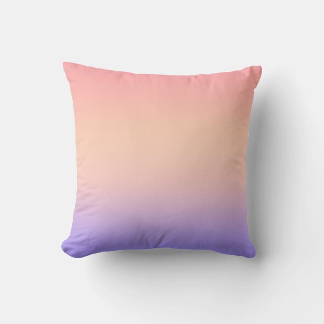 Coussin Dégradé rose jaune et violet (Recto)