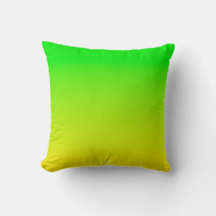 Coussin Dégradé vert et jaune du néon