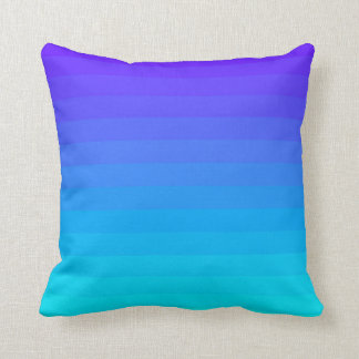 Coussin dégradé violet et cyan| lignes| rayures|