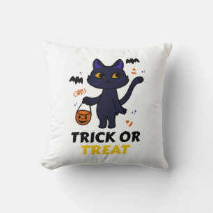Coussin déguisement de chat drôle d'Halloween cadeau d'Hal