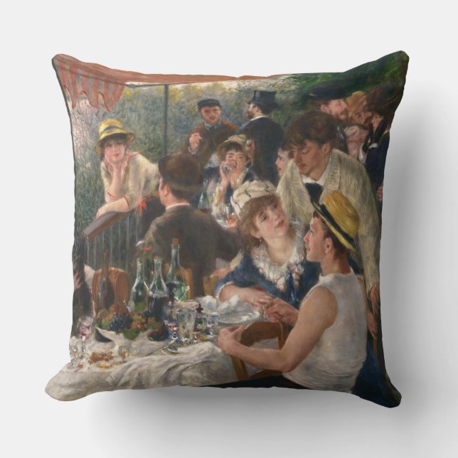 Coussin Déjeuner de la fête nautique - Auguste Renoir (Recto)