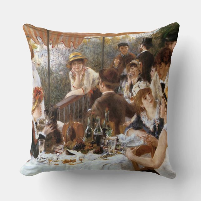 Coussin "Déjeuner de la fête nautique" de Renoir (Recto)