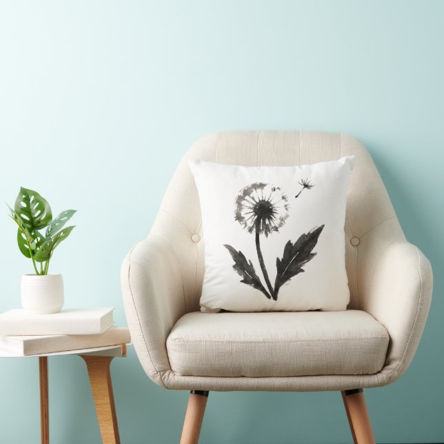 Coussin Délabré de pissenlit – Conception de la nature au  (Chaise)